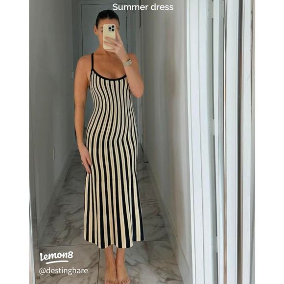 RARE!!! MANGO Striped Knit Dress NWT - Picture 4 of 10